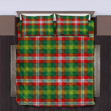 Northwest Territories Canada Tartan Quilt Bed Set