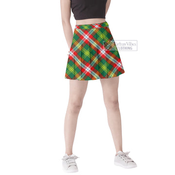 Northwest Territories Canada Tartan Women's Plated Mini Skirt Cross Style
