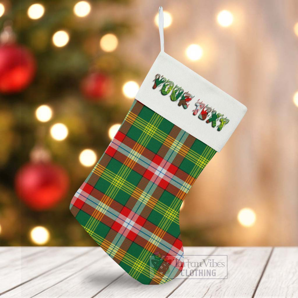 Northwest Territories Canada Tartan Christmas Stocking with Personalized Text - Tartan Vibes Clothing