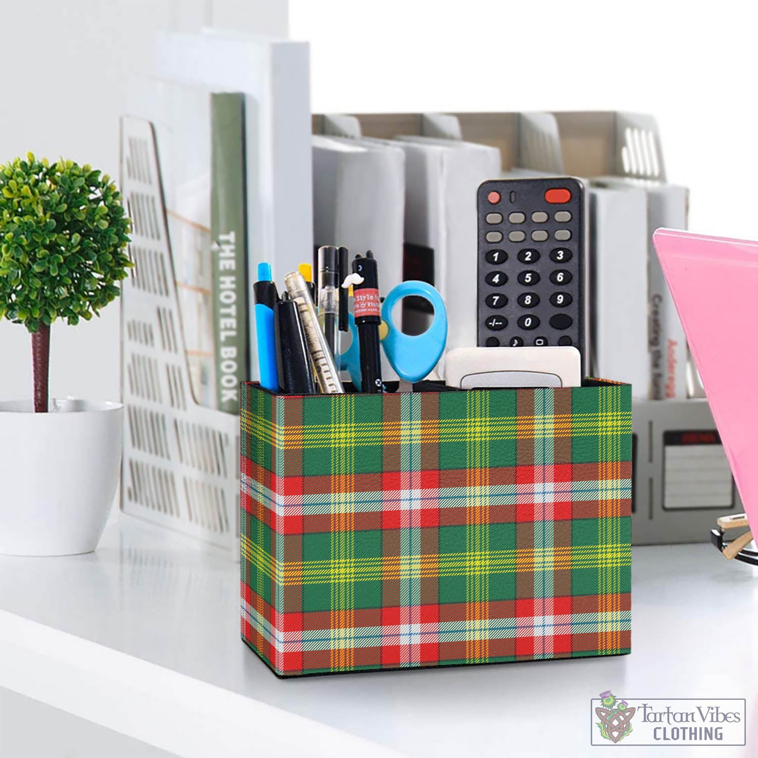 Northwest Territories Canada Tartan Pen Holder One Size 5.9"(L)*2.7"(W)*4.3"(H) - Tartan Vibes Clothing
