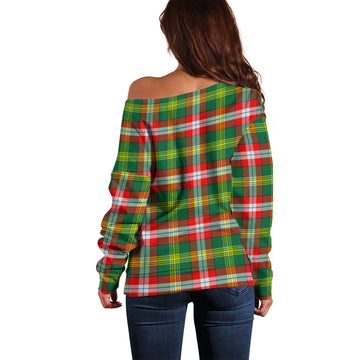 Northwest Territories Canada Tartan Off Shoulder Women Sweater