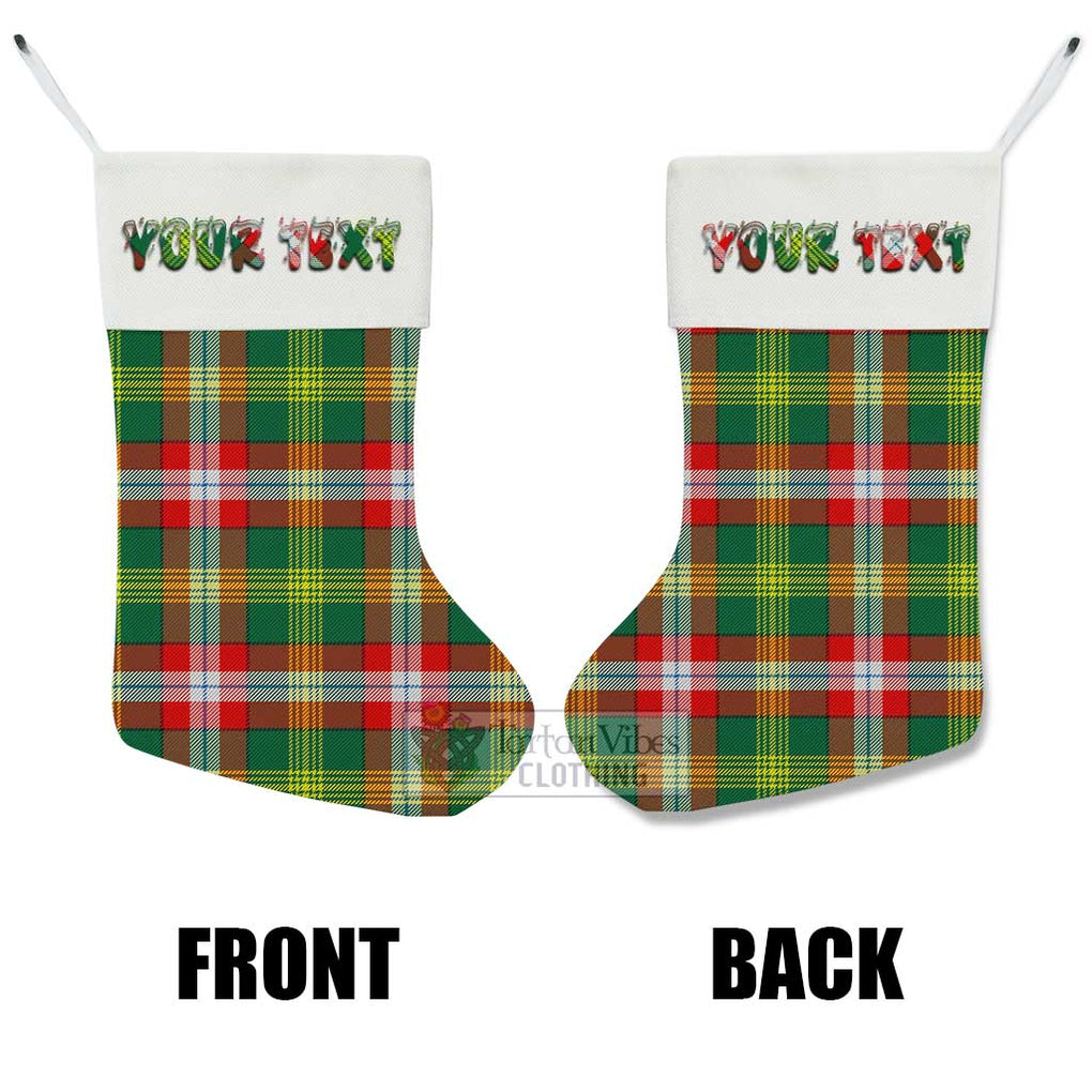 Northwest Territories Canada Tartan Christmas Stocking with Personalized Text - Tartan Vibes Clothing