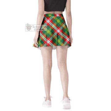 Northwest Territories Canada Tartan Women's Plated Mini Skirt Cross Style