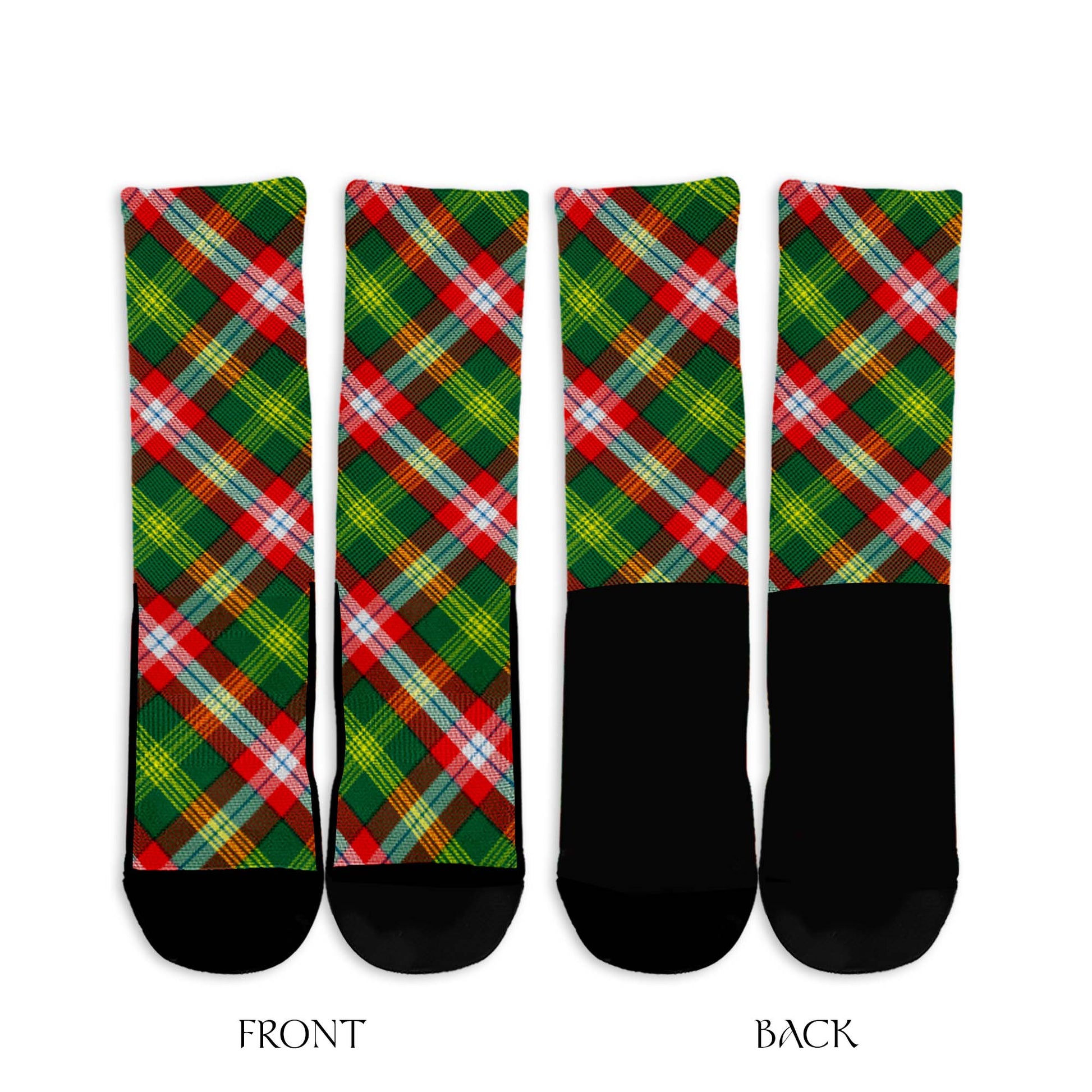 Northwest Territories Canada Tartan Crew Socks Cross Tartan Style - Tartanvibesclothing