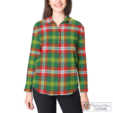 Northwest Territories Canada Tartan Women's Casual Shirt