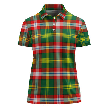 Northwest Territories Canada Tartan Polo Shirt For Women