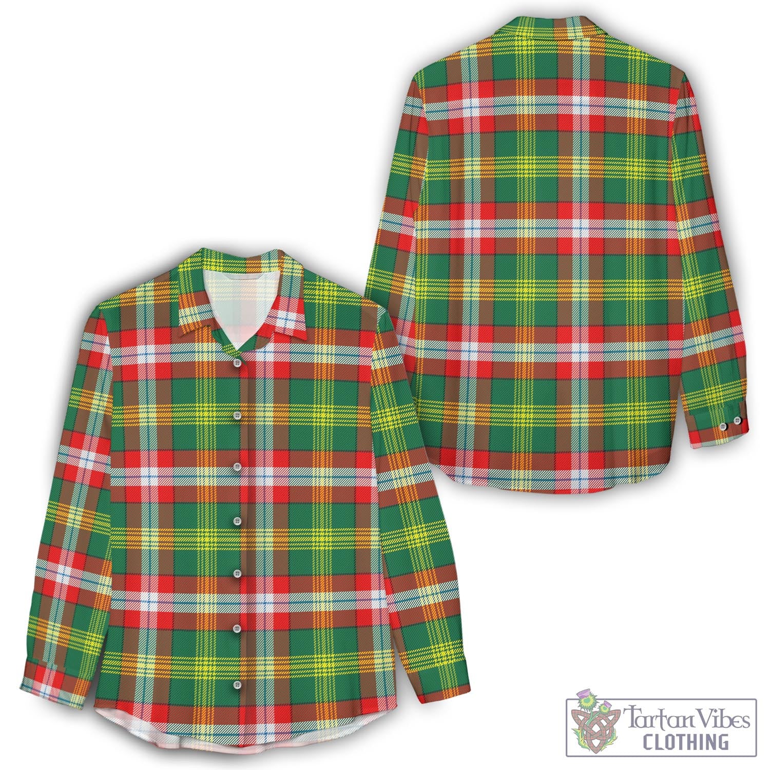 Northwest Territories Canada Tartan Women's Casual Shirt - Tartan Vibes Clothing