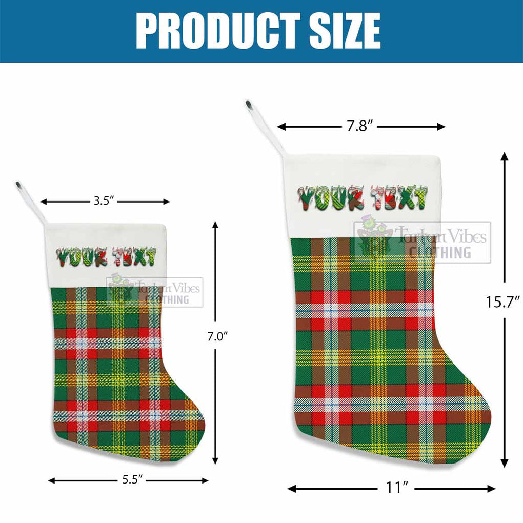 Northwest Territories Canada Tartan Christmas Stocking with Personalized Text - Tartan Vibes Clothing