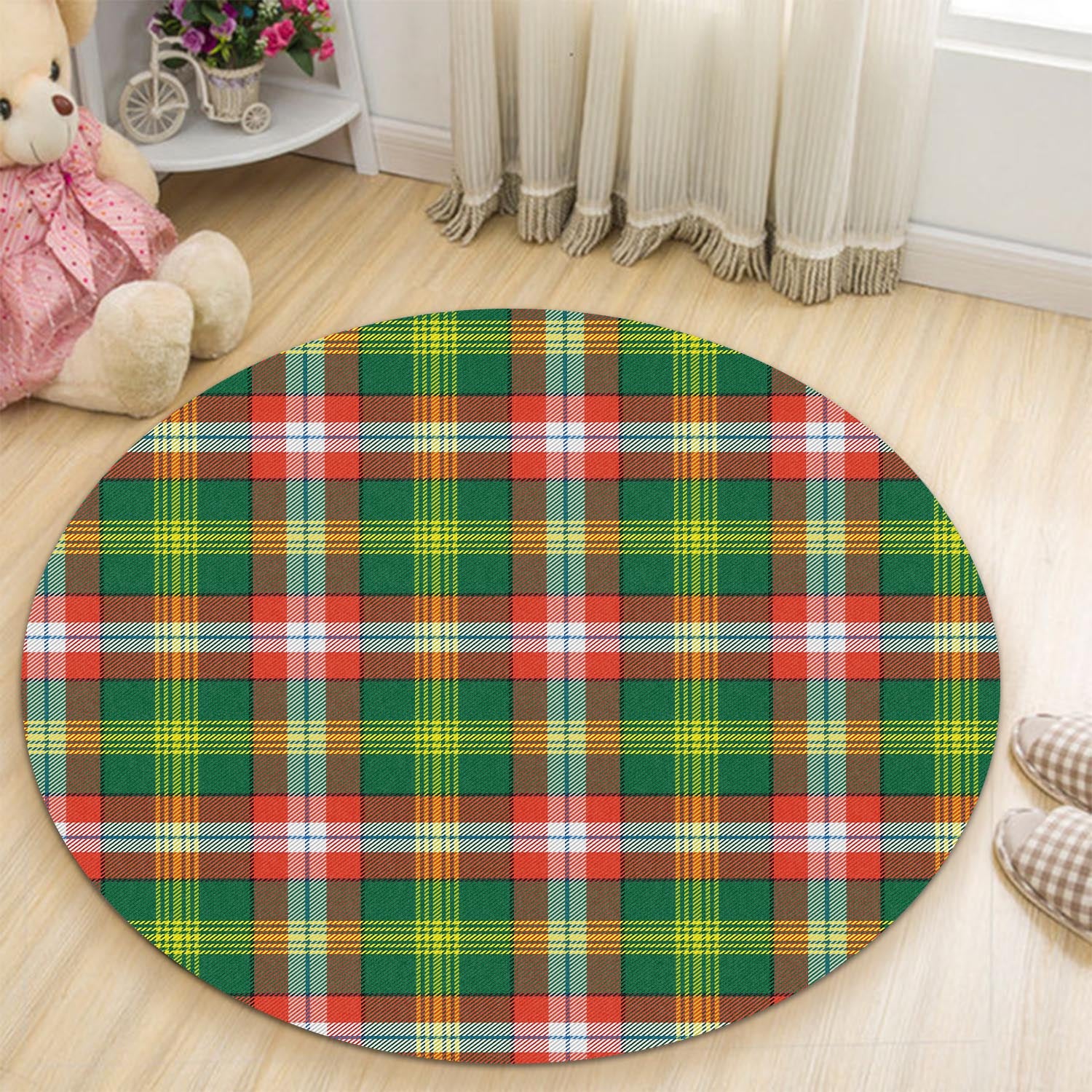 northwest-territories-canada-tartan-round-rug