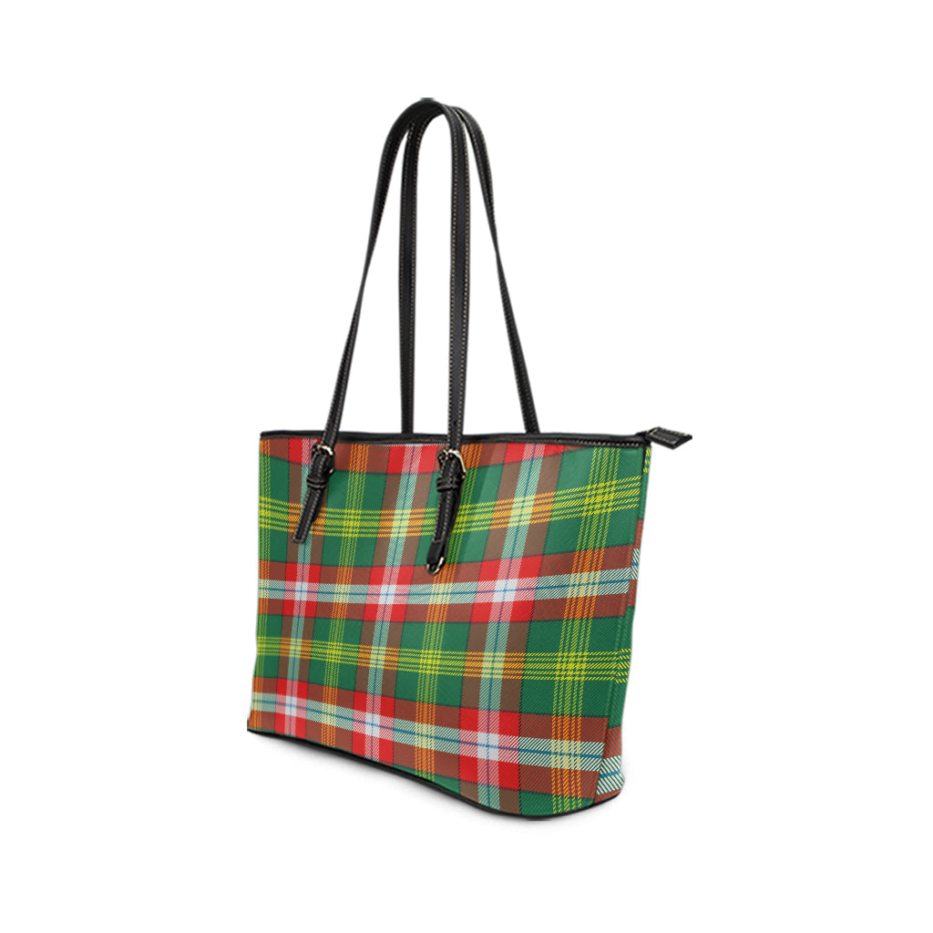 northwest-territories-canada-tartan-leather-tote-bag
