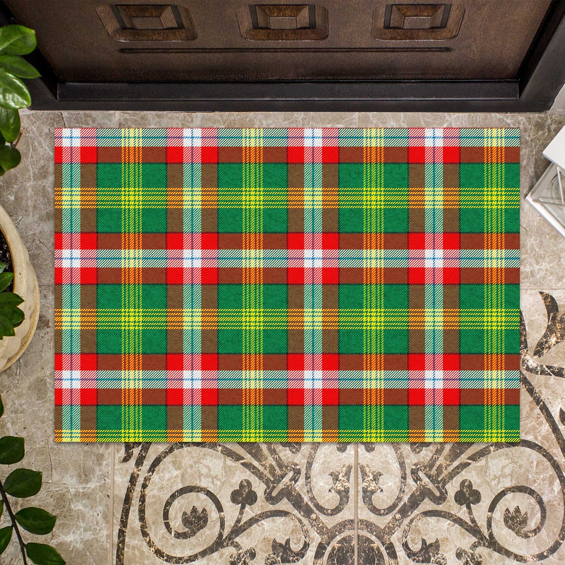 Northwest Territories Canada Tartan Door Mat - Tartanvibesclothing