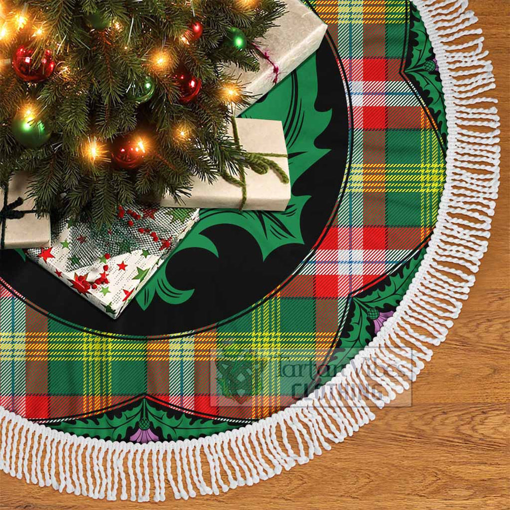 Northwest Territories Canada Tartan Christmas Tree Skirt Scottish Thistle Style - Tartan Vibes Clothing