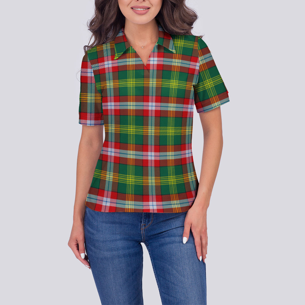 northwest-territories-canada-tartan-polo-shirt-for-women