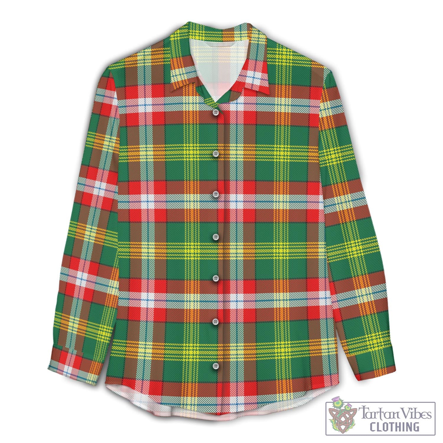 Northwest Territories Canada Tartan Women's Casual Shirt - Tartan Vibes Clothing