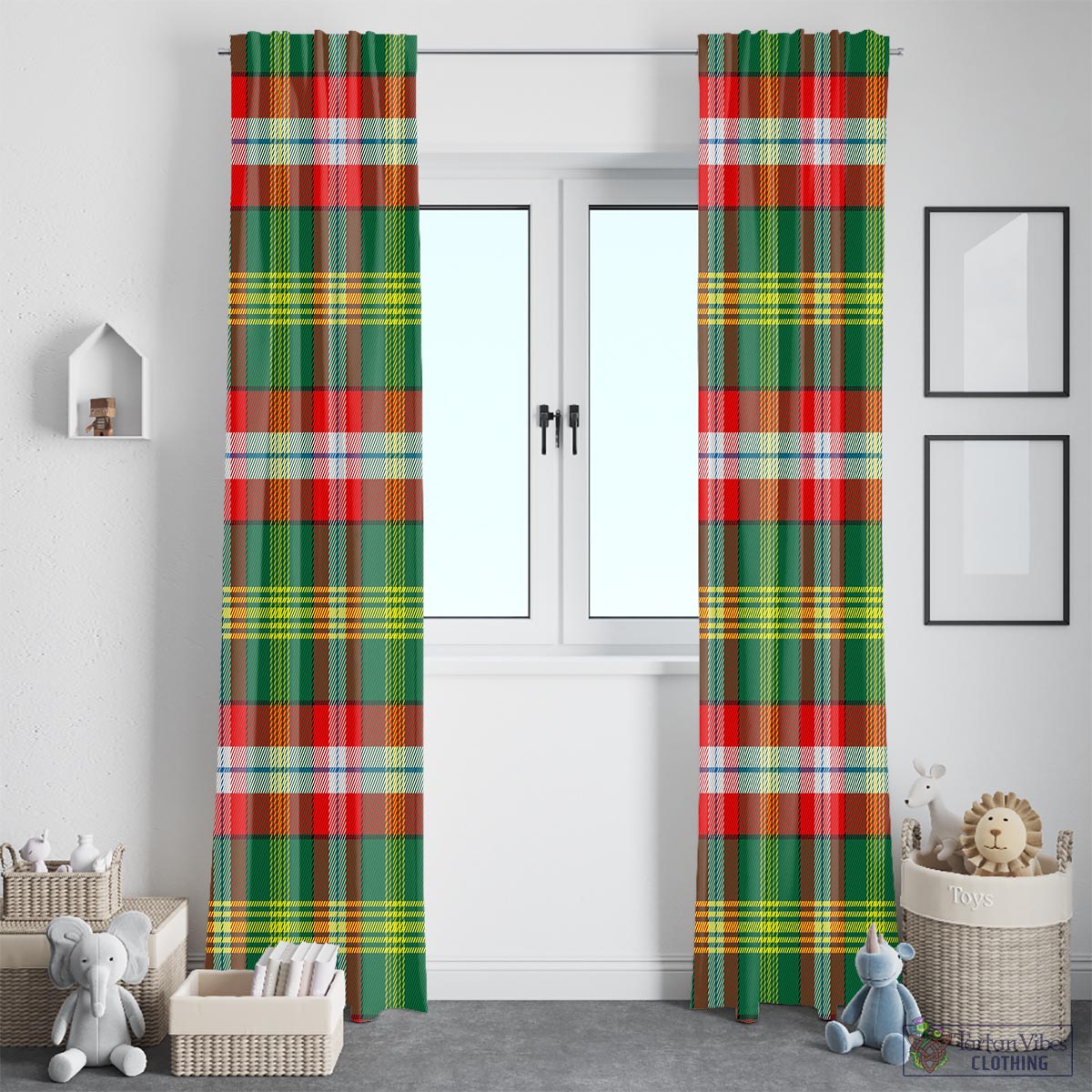 Northwest Territories Canada Tartan Window Curtain