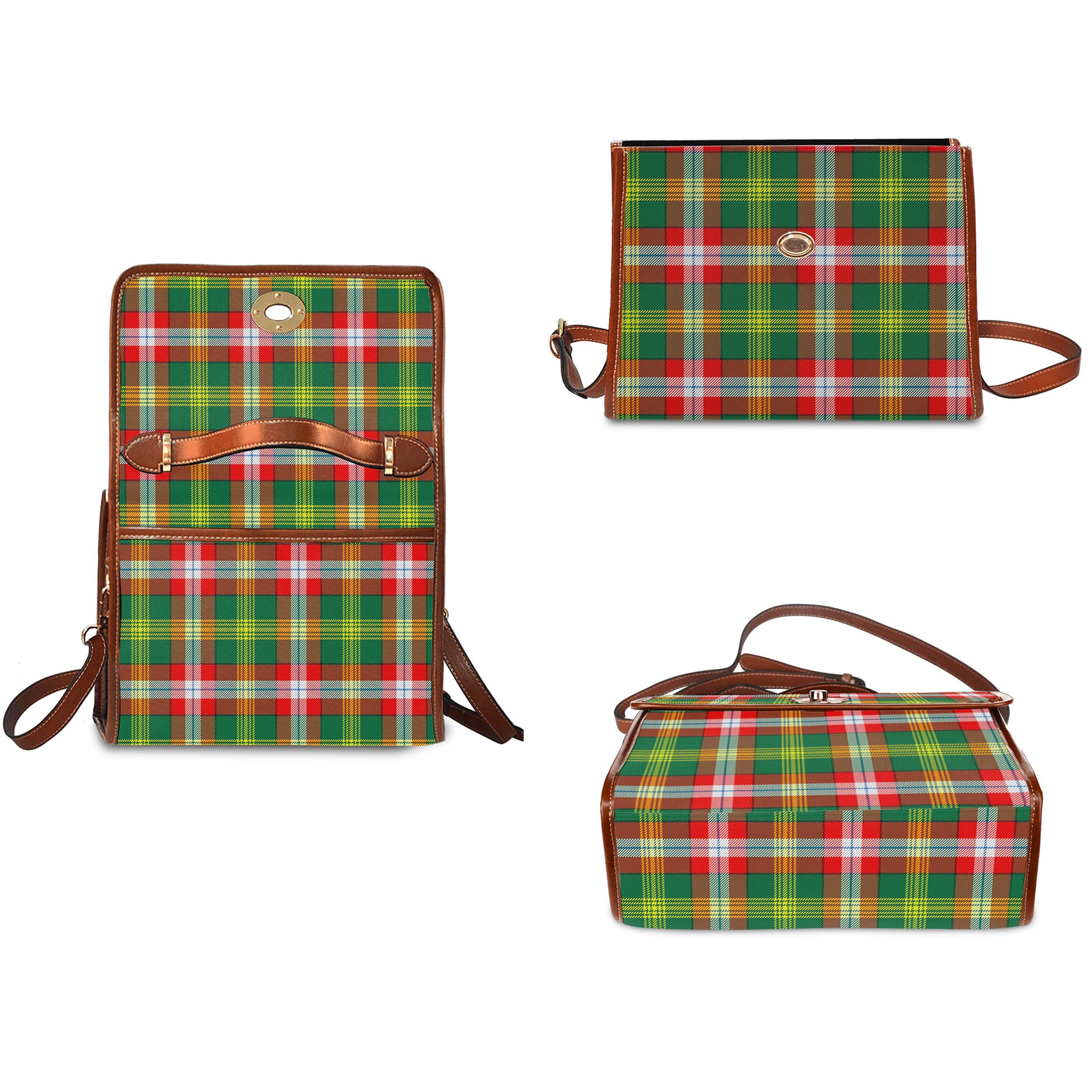 northwest-territories-canada-tartan-leather-strap-waterproof-canvas-bag