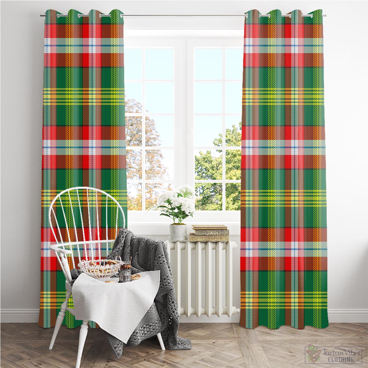 Northwest Territories Canada Tartan Window Curtain