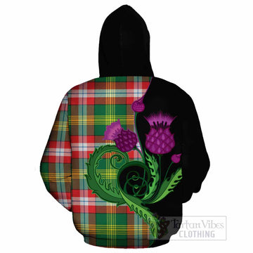 Northwest Territories Canada Tartan Cotton Hoodie Traditional Scottish Thistle