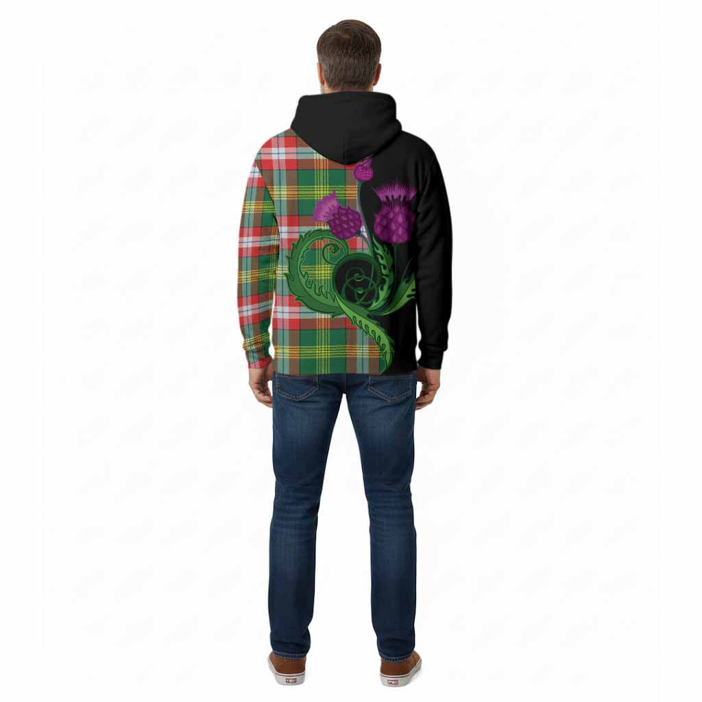 Northwest Territories Canada Tartan Cotton Hoodie Traditional Scottish Thistle