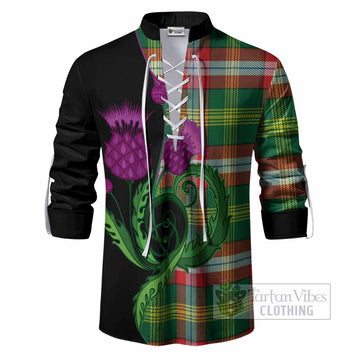 Northwest Territories Canada Tartan Ghillie Shirt Traditional Scottish Thistle
