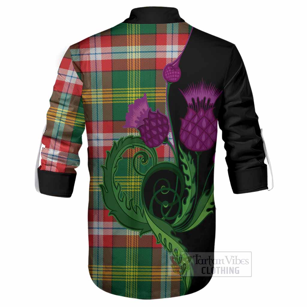 Northwest Territories Canada Tartan Ghillie Shirt Traditional Scottish Thistle
