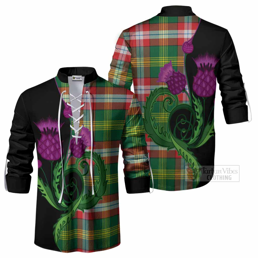 Northwest Territories Canada Tartan Ghillie Shirt Traditional Scottish Thistle