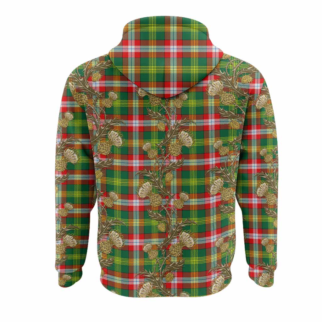 Northwest Territories Canada Tartan Hoodie Seamless Scottish Thistle Flowers
