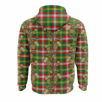 Northwest Territories Canada Tartan Hoodie Seamless Scottish Thistle Flowers