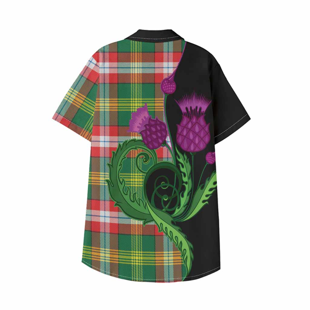 Northwest Territories Canada Tartan Kid Hawaiian Shirt Traditional Scottish Thistle
