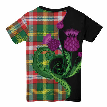 Northwest Territories Canada Tartan Kid T-shirt Traditional Scottish Thistle