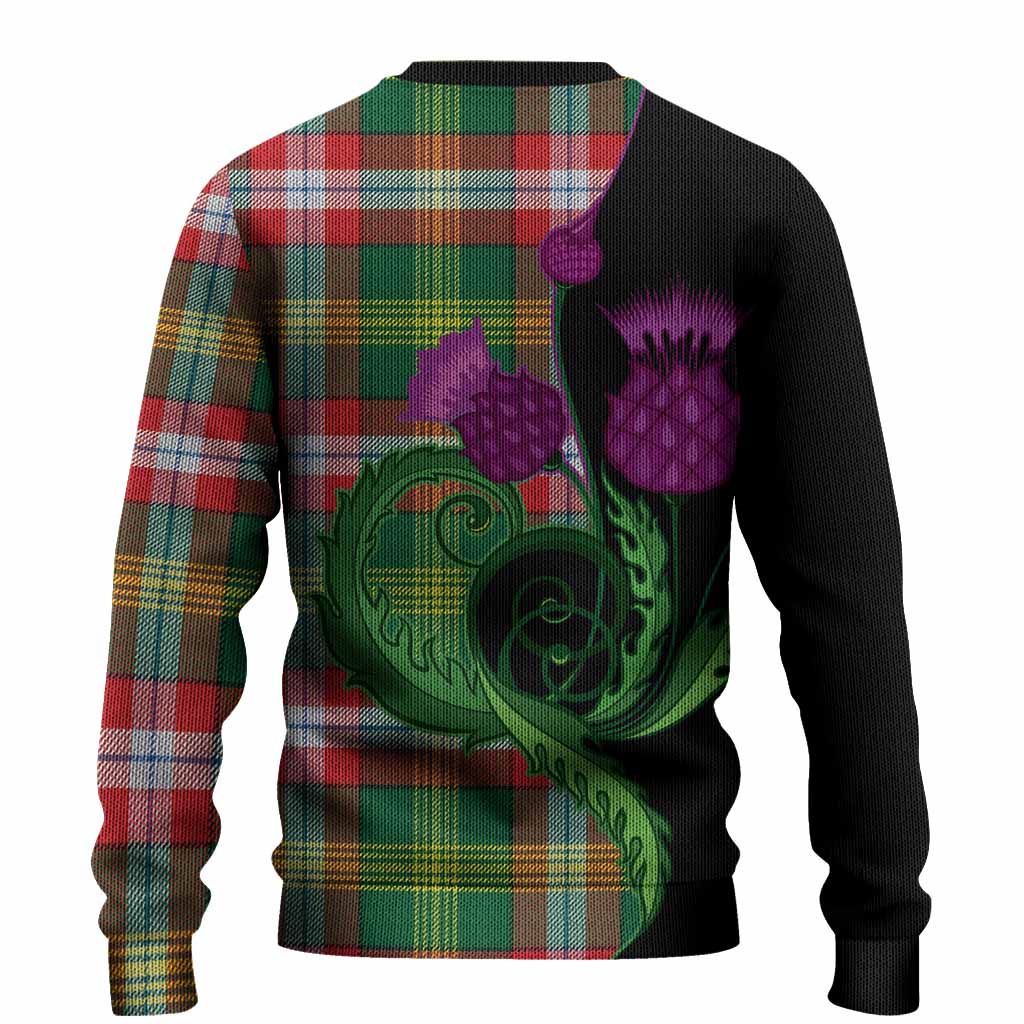 Northwest Territories Canada Tartan Knitted Sweater Traditional Scottish Thistle