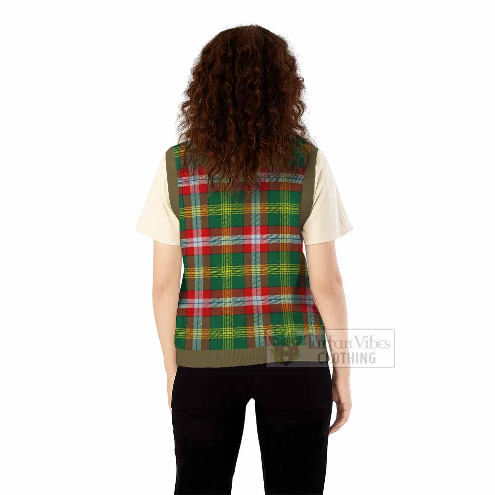 Northwest Territories Canada Tartan Knitted V-Neck Vest - Tartan Vibes Clothing