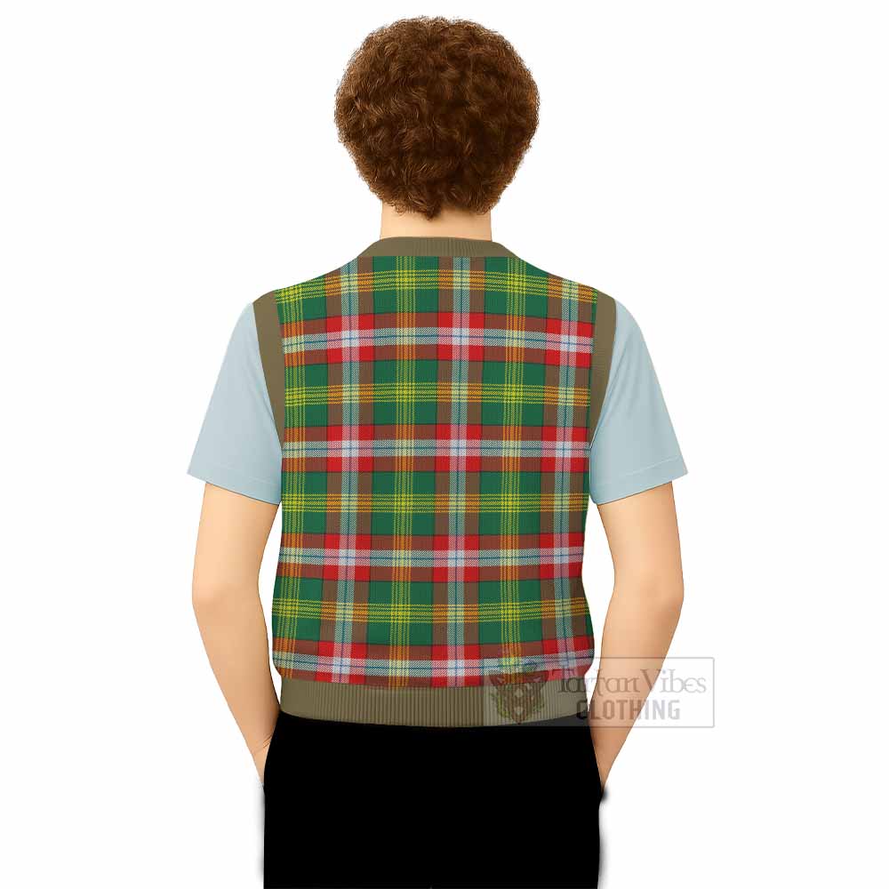 Northwest Territories Canada Tartan Knitted V-Neck Vest - Tartan Vibes Clothing