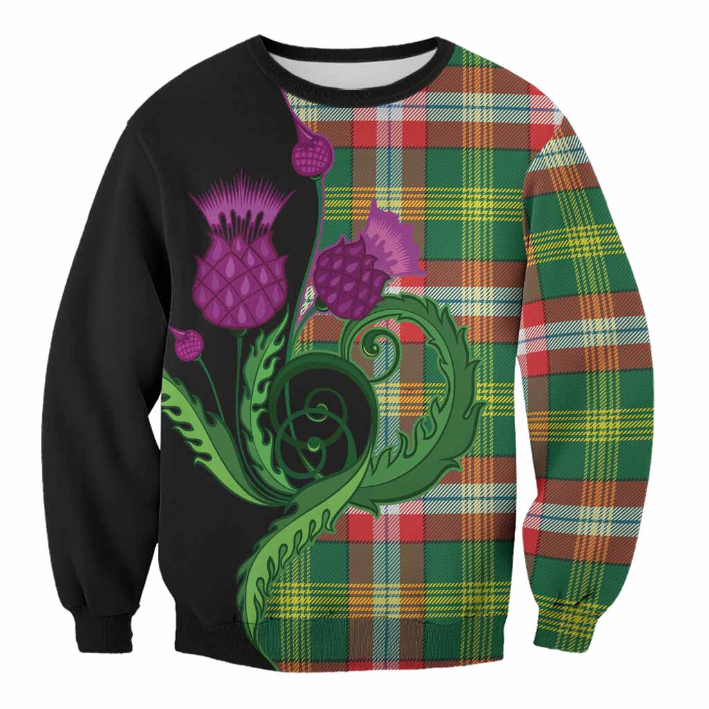 Northwest Territories Canada Tartan Sweatshirt Traditional Scottish Thistle