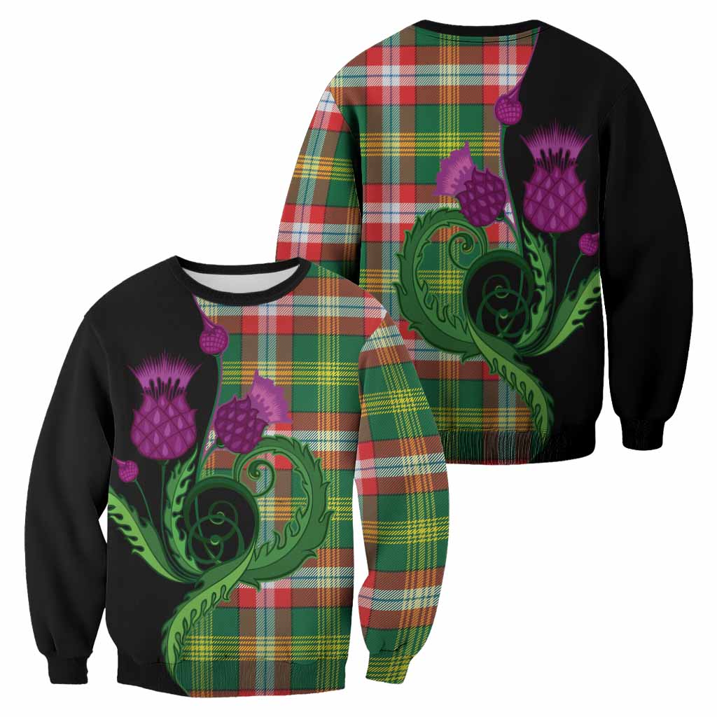 Northwest Territories Canada Tartan Sweatshirt Traditional Scottish Thistle