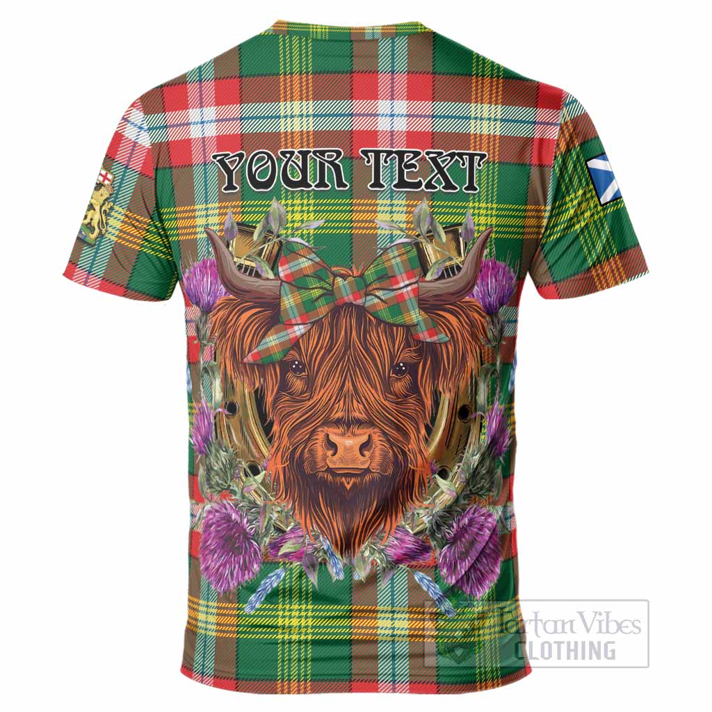 Northwest Territories Canada Tartan T-Shirt Scottish Thistle Heilan Coo