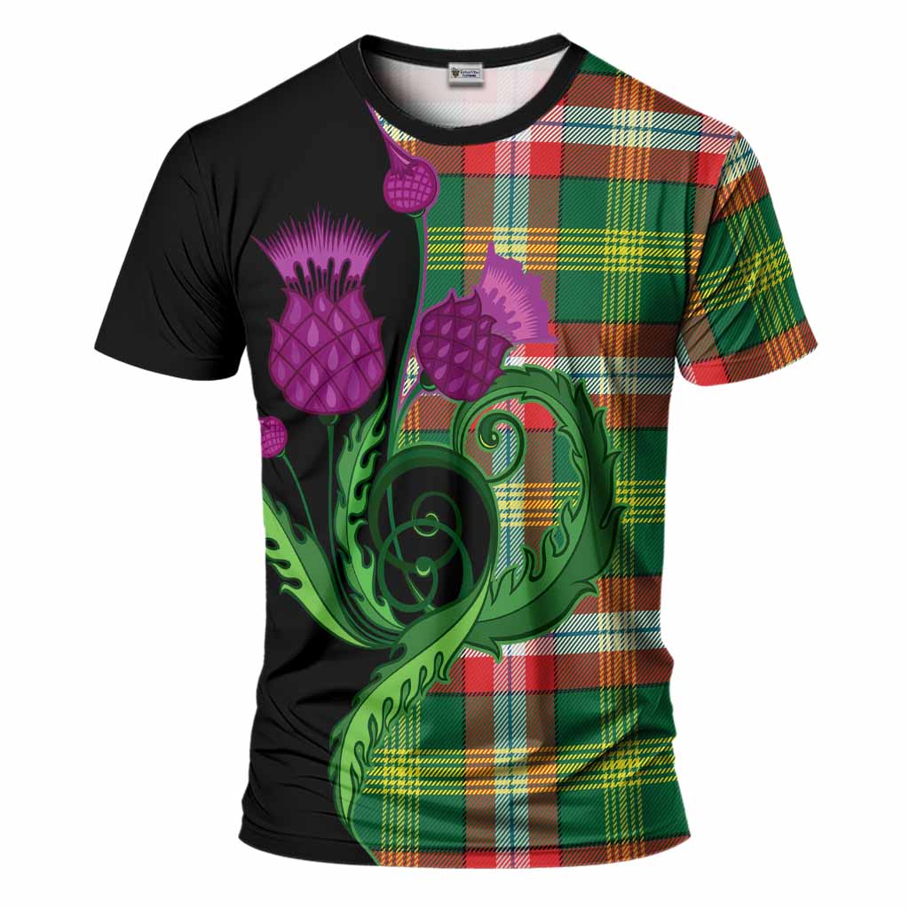 Northwest Territories Canada Tartan T-Shirt Traditional Scottish Thistle