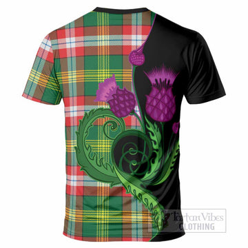 Northwest Territories Canada Tartan T-Shirt Traditional Scottish Thistle