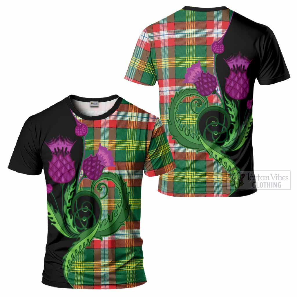 Northwest Territories Canada Tartan T-Shirt Traditional Scottish Thistle