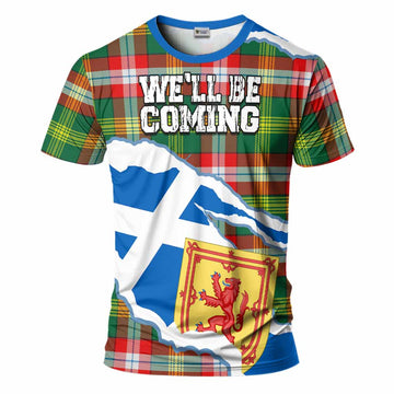 Northwest Territories Scotland Football Tartan T-Shirt We'll Be Coming