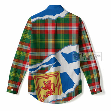 Northwest Territories Scotland Football Tartan Women Casual Shirt We'll Be Coming