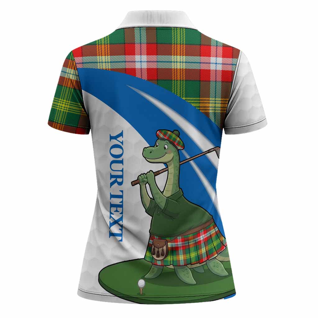 Northwest Territories Tartan Crest Golf Nessie Women Polo Shirt Loch Ness Monster Sporty Style