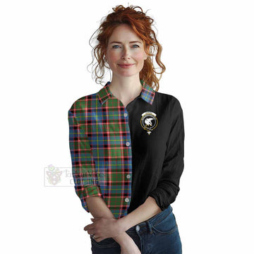 Norvel Tartan Women's Casual Shirt with Family Crest and Half Of Me Style Female - Tartan Vibes Clothing