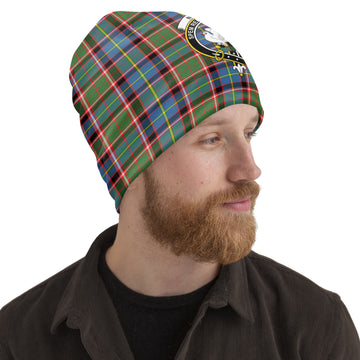 Norvel Tartan Beanies Hat with Family Crest One Size 10.5*10.2 inches - Tartan Vibes Clothing