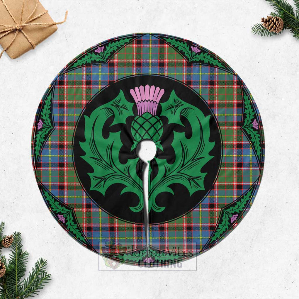 Norvel Tartan Christmas Tree Skirt Scottish Thistle Style Casual Tree Skirts - Tartan Vibes Clothing