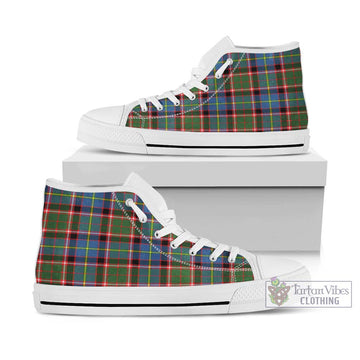 Norvel Tartan High Top Shoes Kid High Top - White Sole - Tartan Vibes Clothing