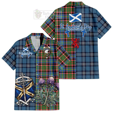 Norvel Tartan Hawaiian Shirt Happy St. Andrew's Day Half Tartan Style Kid - Tartan Vibes Clothing