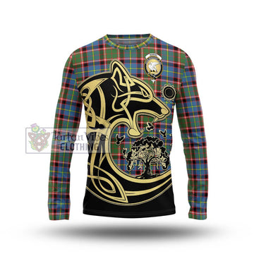 Norvel Tartan Long Sleeve T-Shirt with Family Crest Celtic Wolf Style Unisex - Tartan Vibes Clothing
