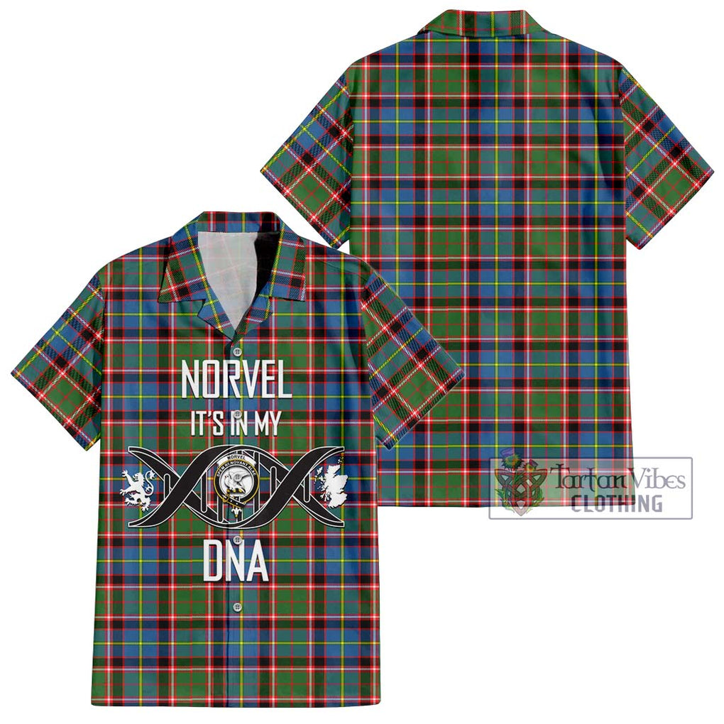 Norvel Tartan Hawaiian Shirt with Family Crest DNA In Me Style Kid - Tartan Vibes Clothing
