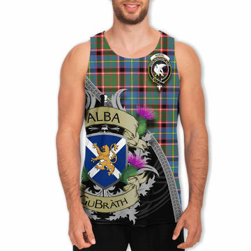 Norvel Tartan Family Crest Men's Tank Top Lion Rampant Royal Thistle Shield Celtic Inspired Men - Tartan Vibes Clothing